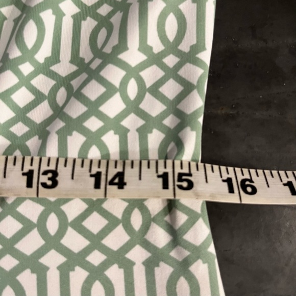 J McLaughlin Green White Lattice Print Catalina Cloth Dress Medium - Picture 9 of 12